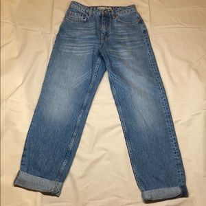 Topshop Moto cuffed mom jeans